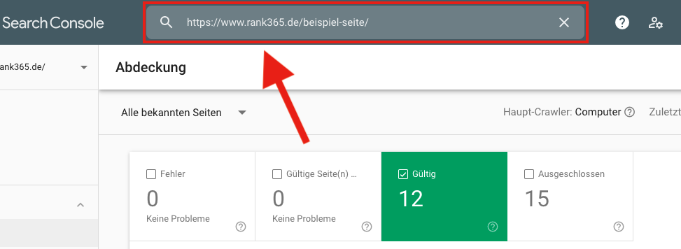 neue seite einreichen search console, schritt 1