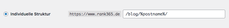 WordPress Permalinks individuelle Struktur