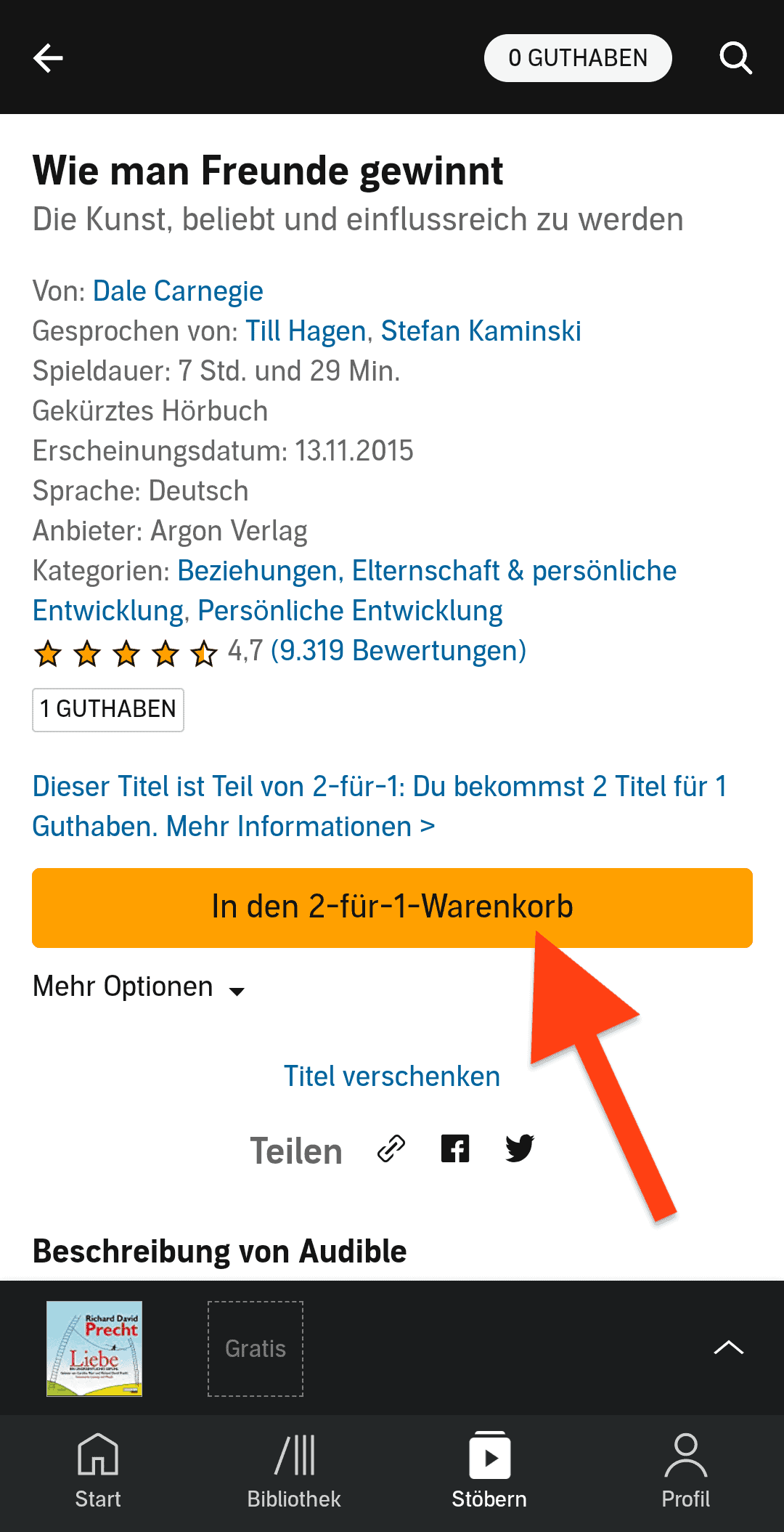 Audible: 2-für-1-Aktion direkt in der App (4)