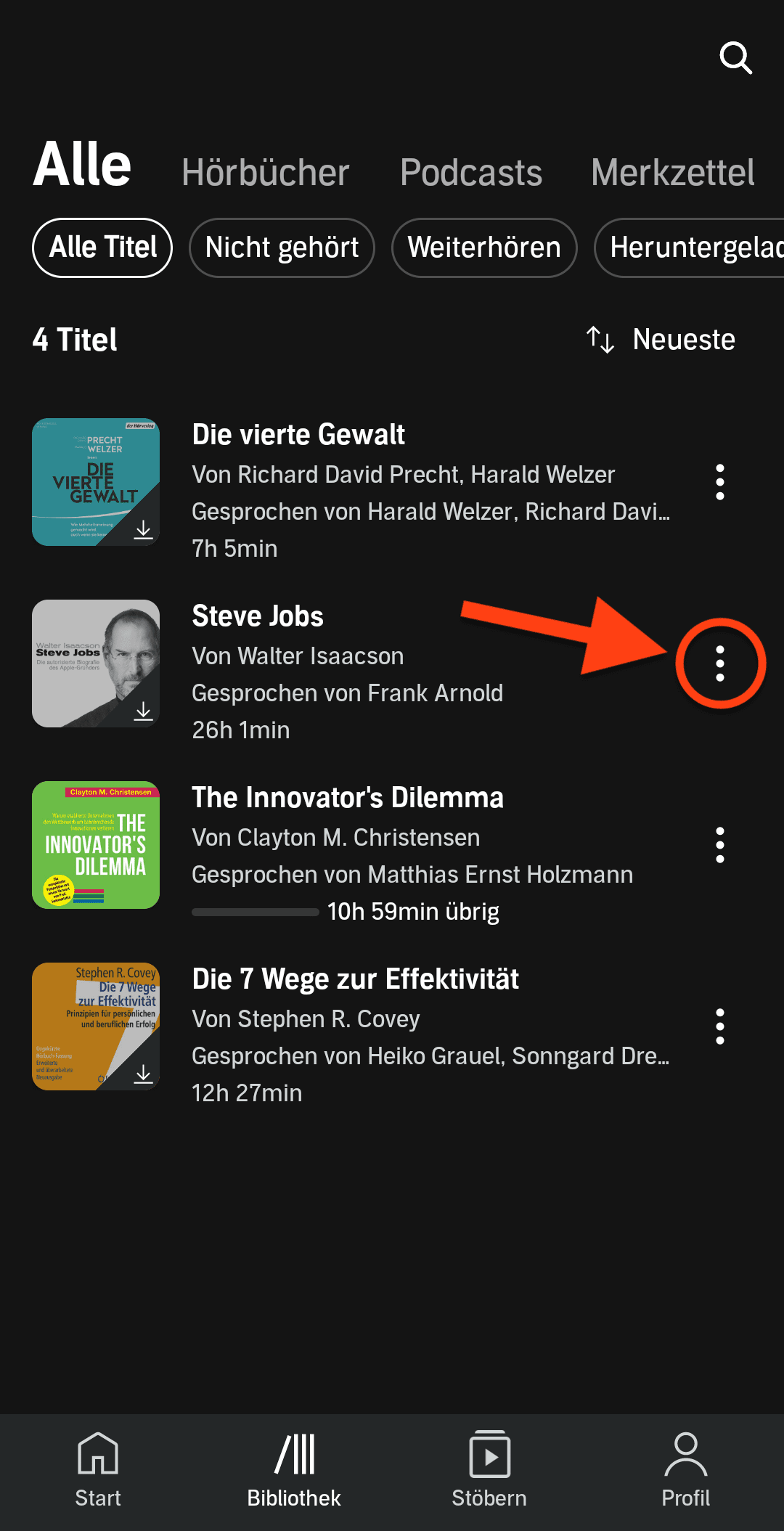 Audible: Hörbuch hören ohne Download (1)