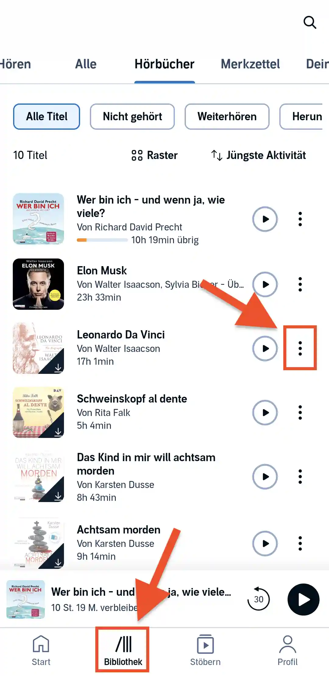 Audible: Titel mit Kinderprofil teilen / freigeben (1)