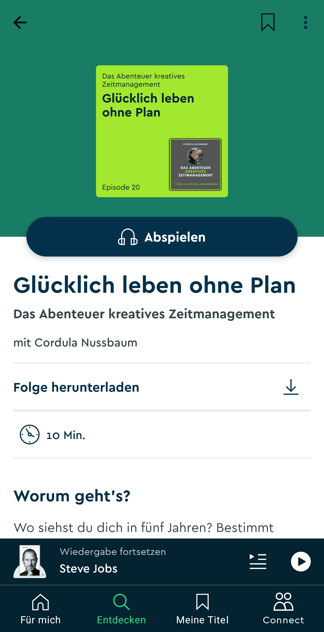 Blinkist Shortcasts / Podcasts in der App (2)