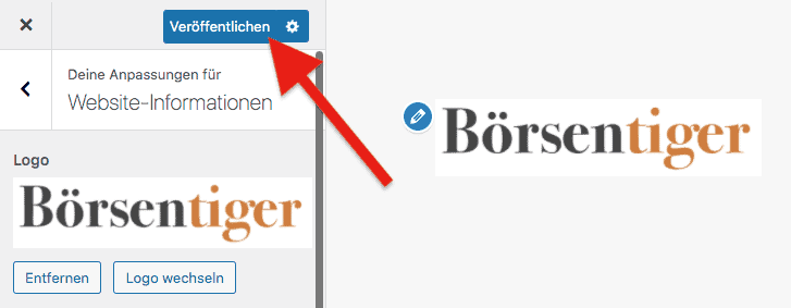 blog erstellen, logo einfügen - schritt 2