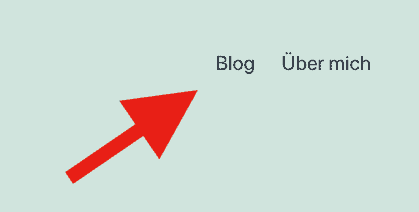 blog hauptmenü / navigation anzeige
