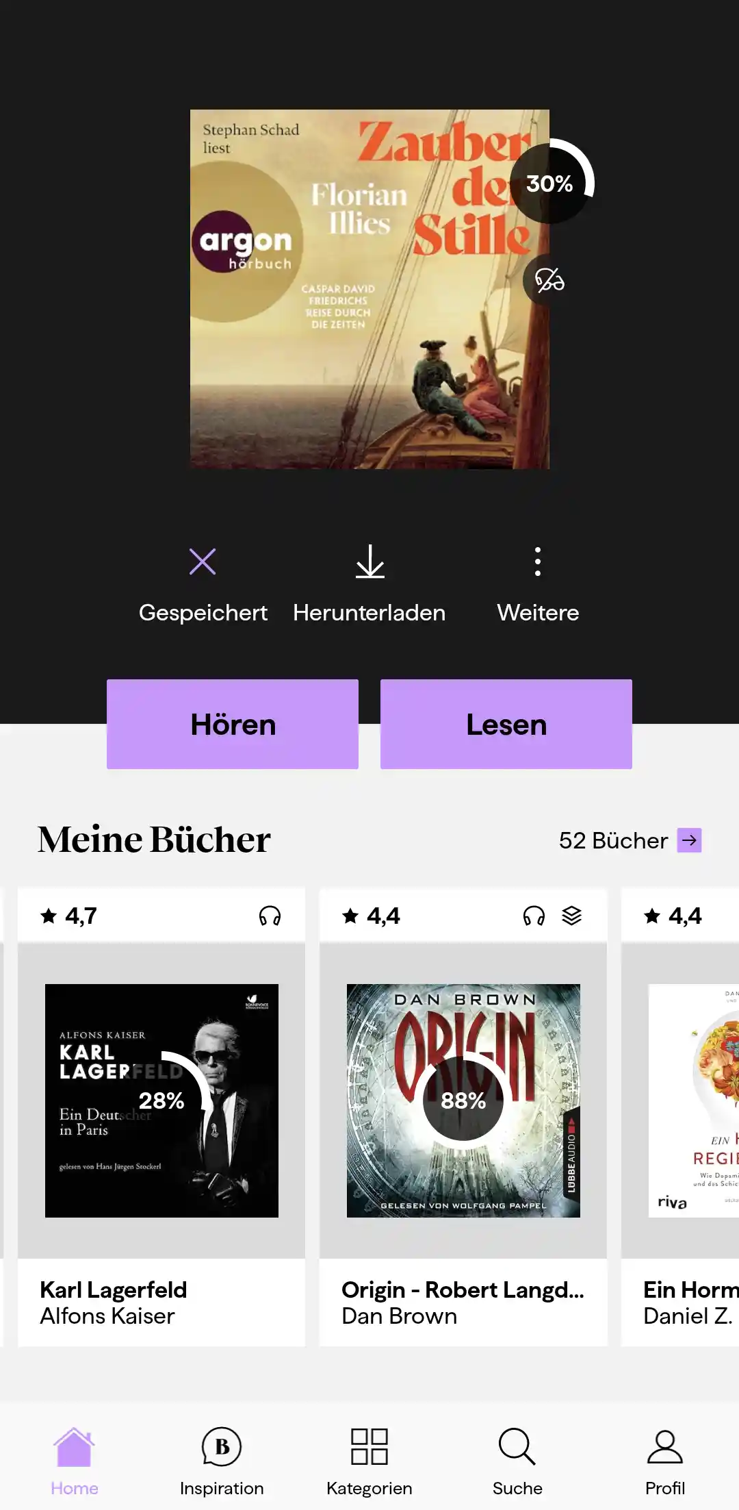 BookBeat App (Screenshot)