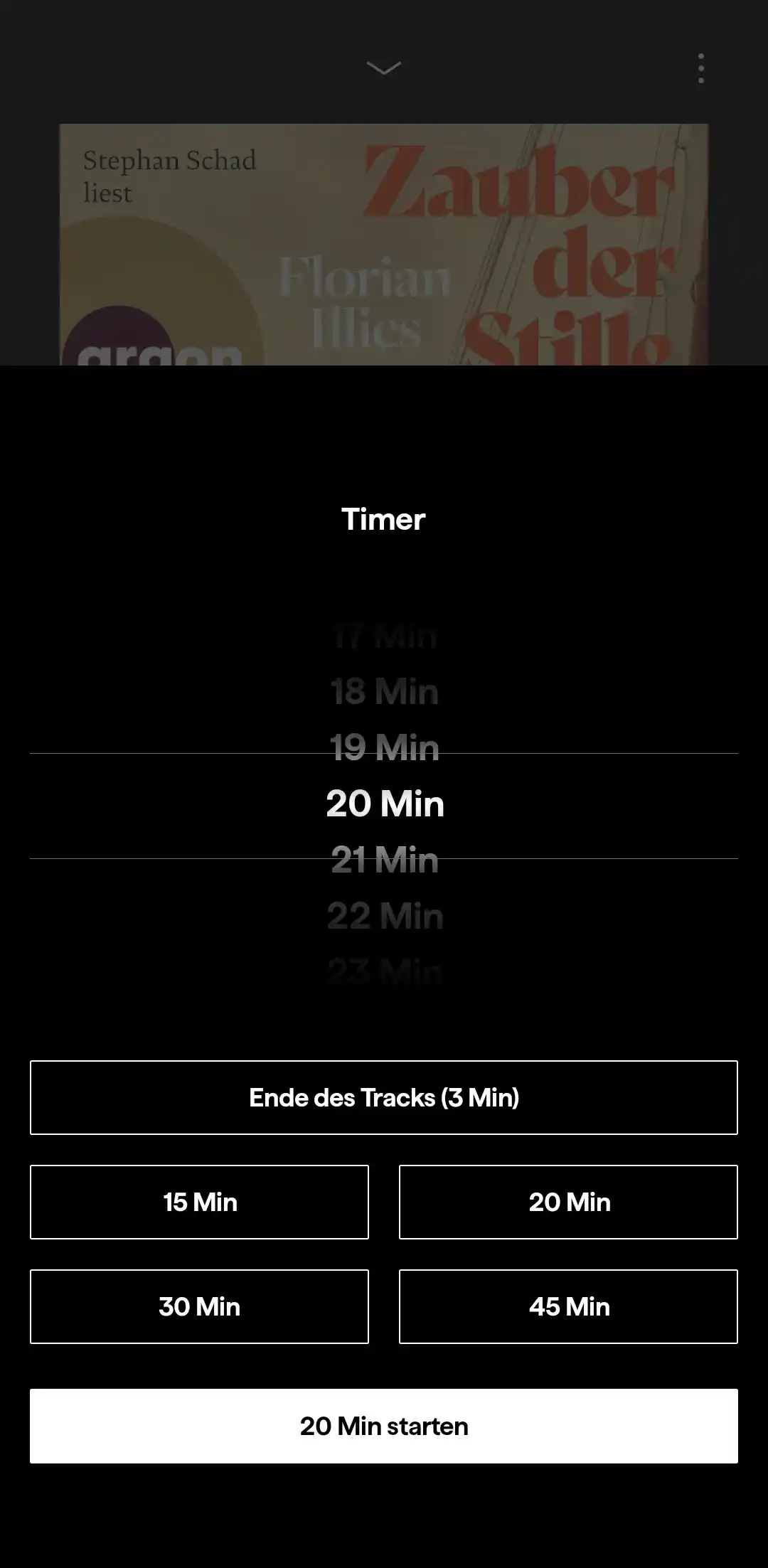 BookBeat App: Schlummerfunktion / Schlaf-Timer / Sleep-Timer