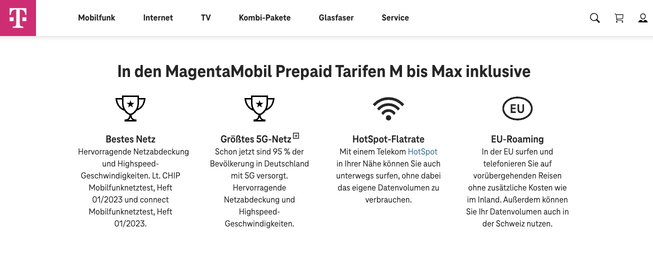 D1 Prepaid Anbieter: Telekom