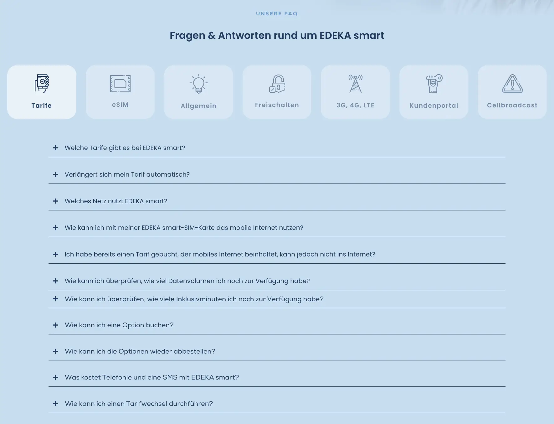 EDEKA smart Service FAQ / Hilfe