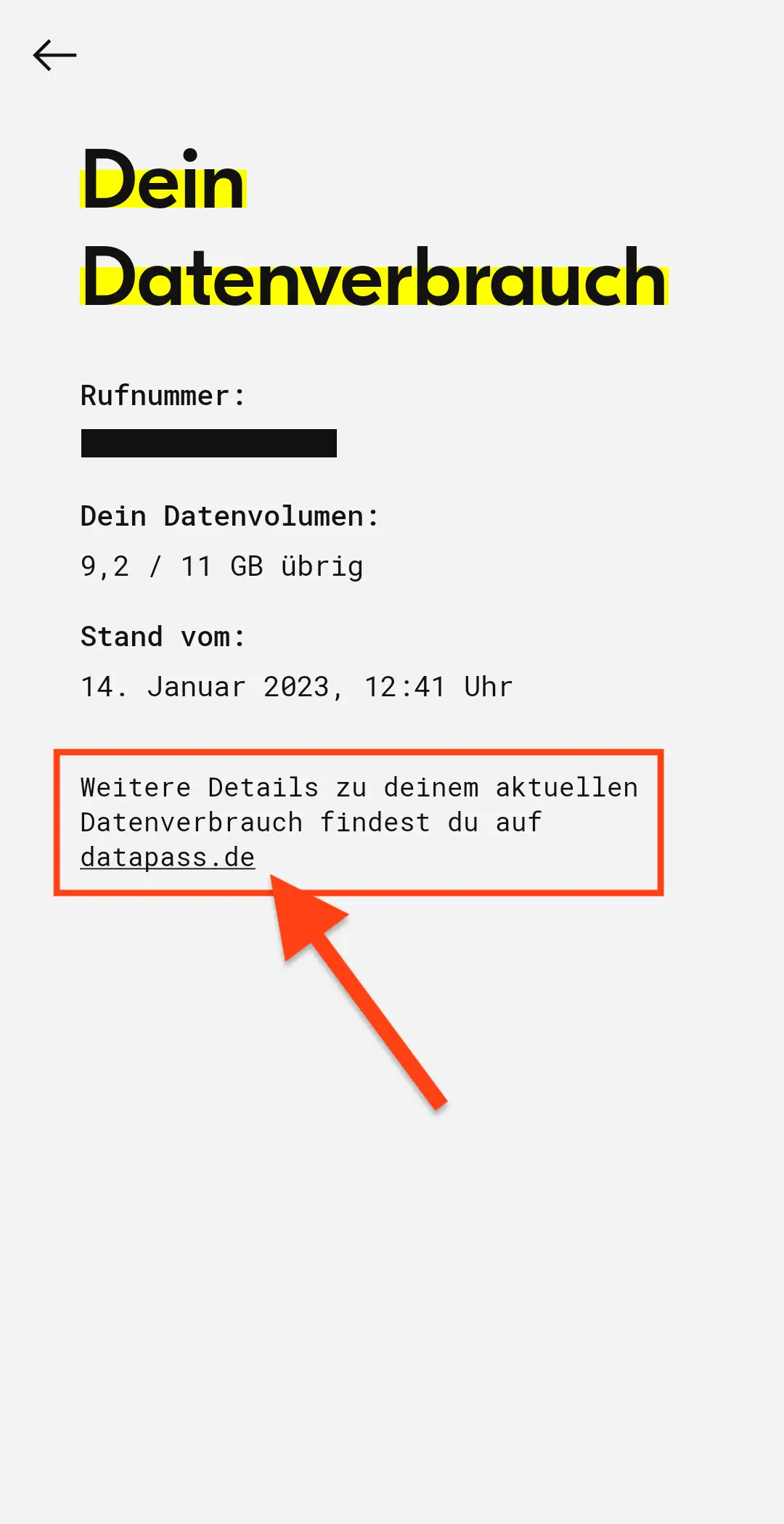 fraenk Datenvolumen nachbuchen / Extra-Daten (2)