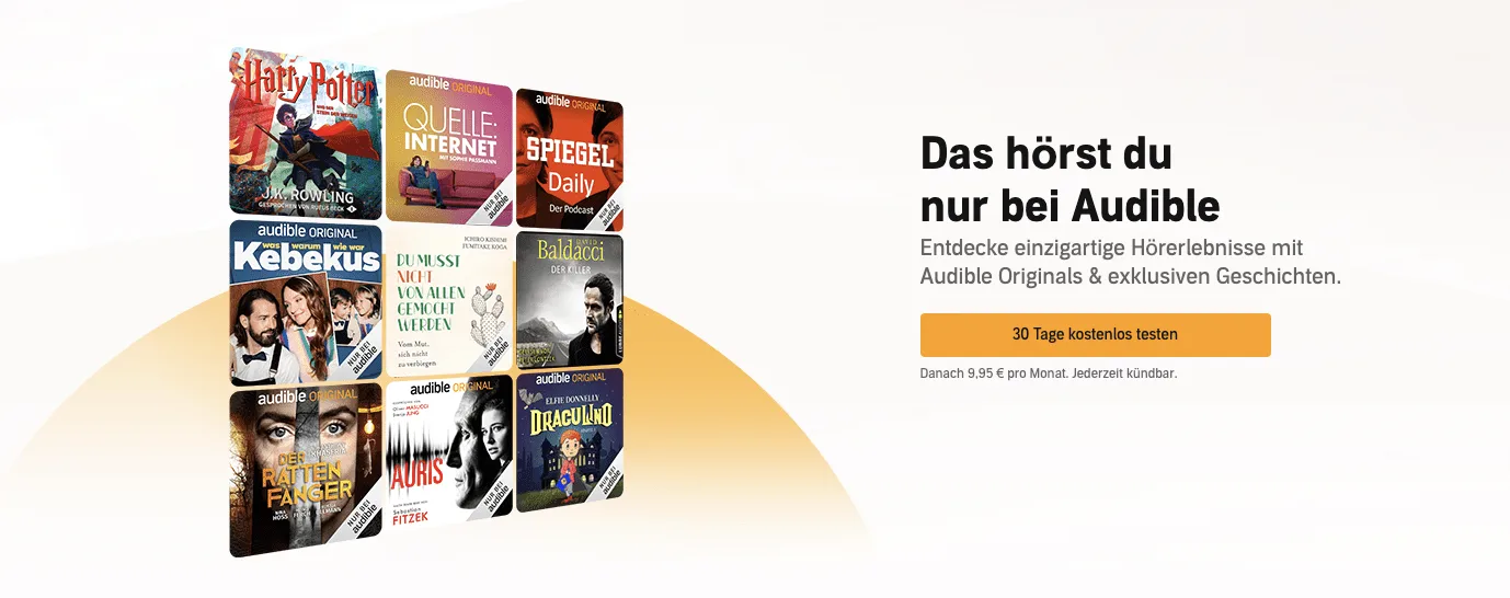Hörbücher kostenlos hören bei Audible
