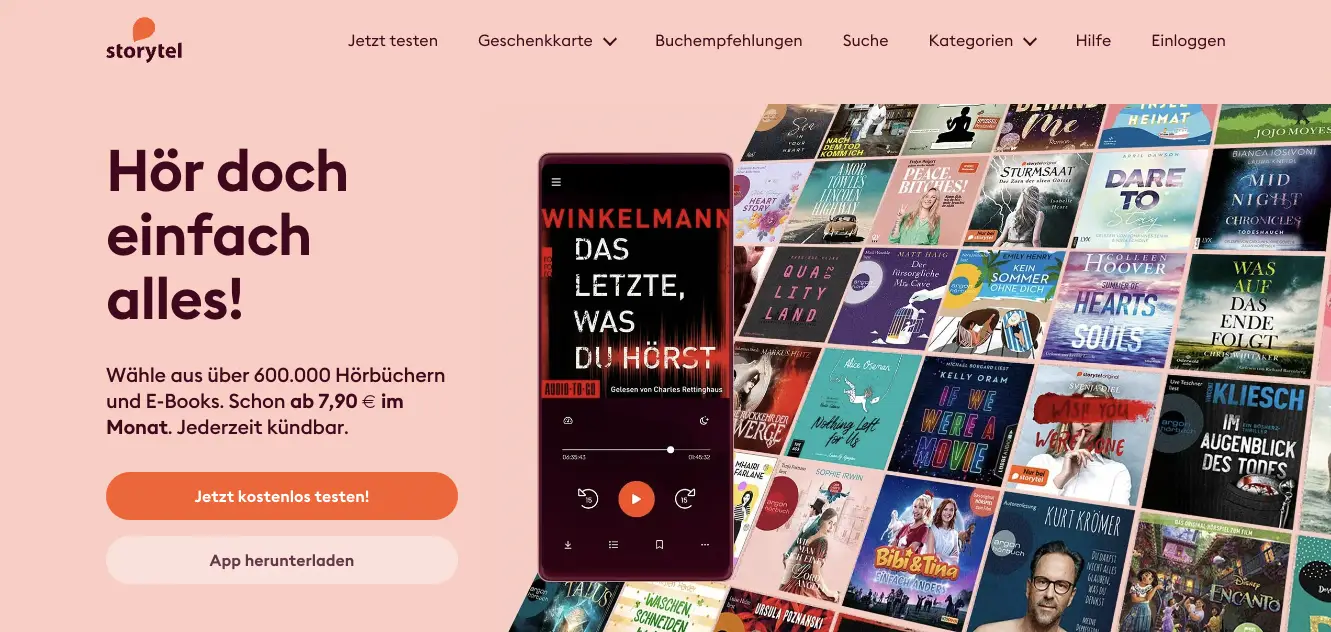Hörbuch-App Storytel