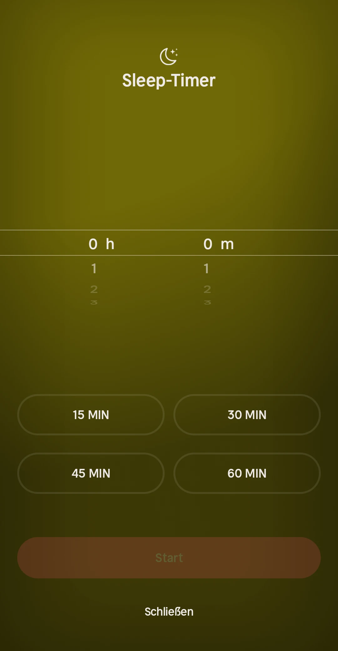 Nextory App: Sleep-Timer / Schlummerfunktion