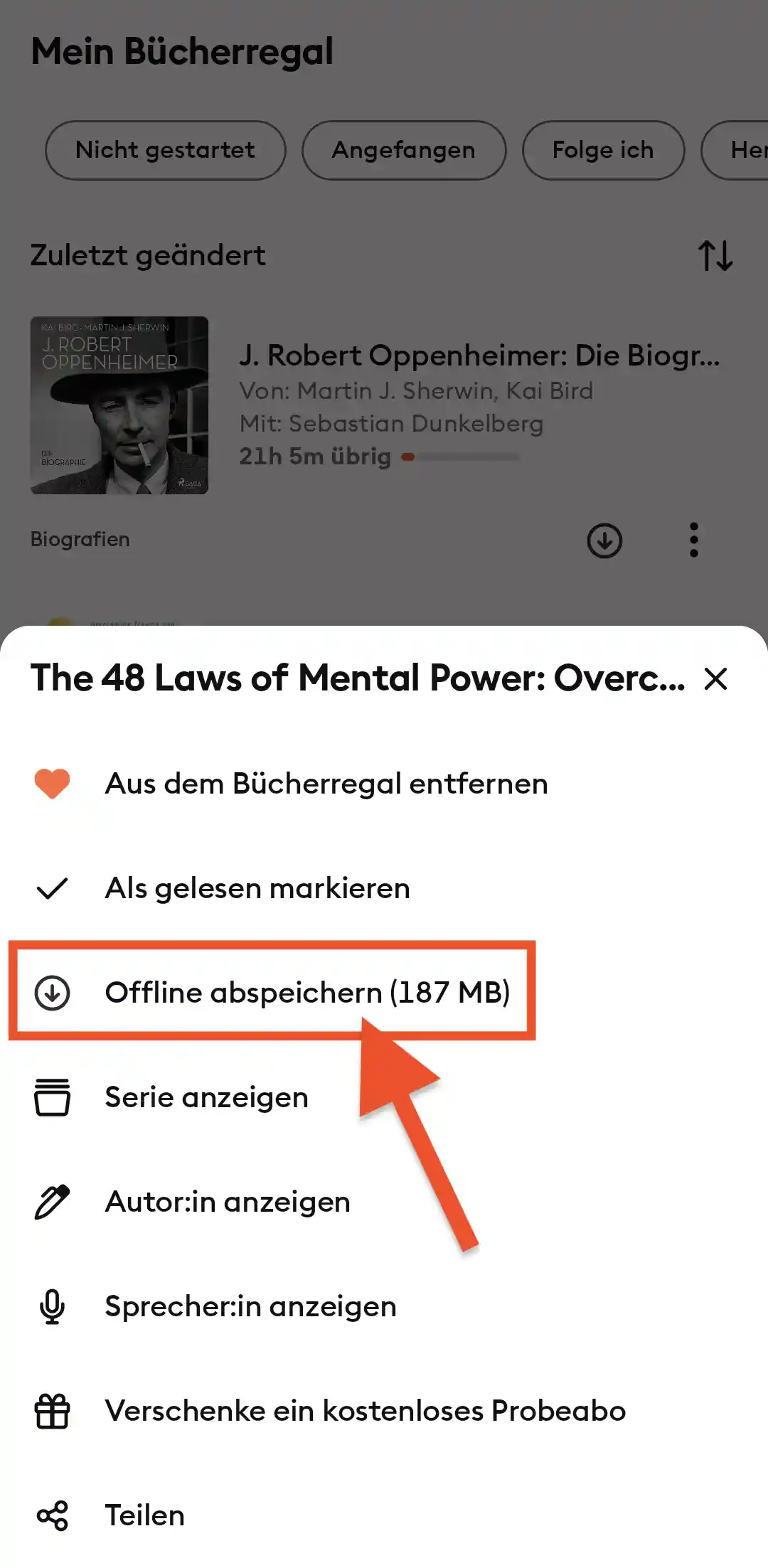 Storytel offline hören / herunterladen / Download (1)