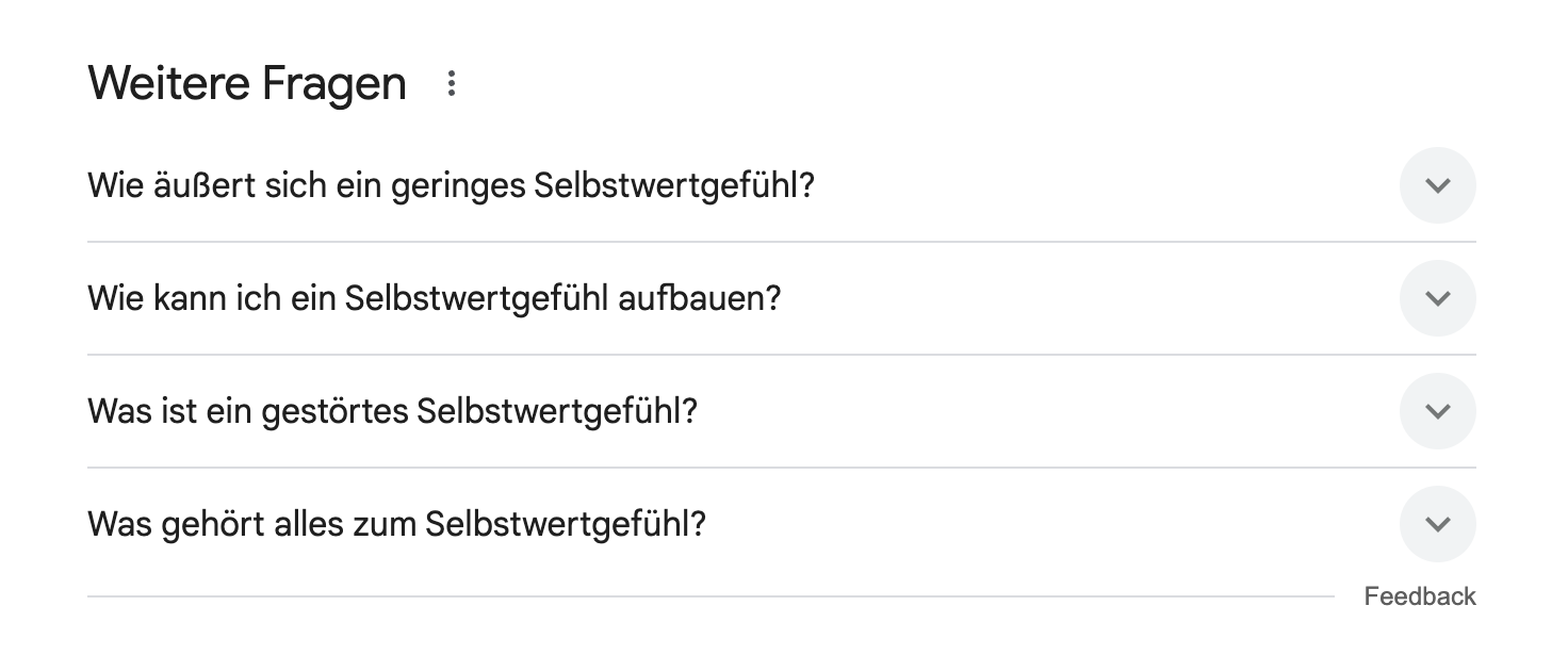 Suchergebnisse: Weitere Fragen Box