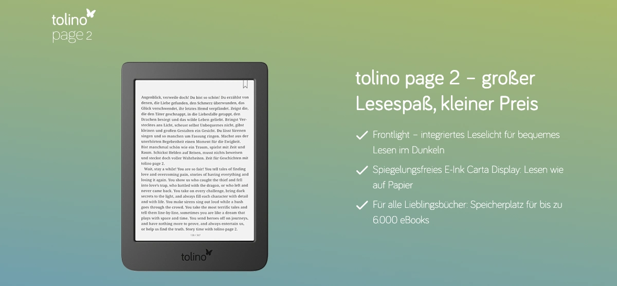 Tolino Modell: Page 2