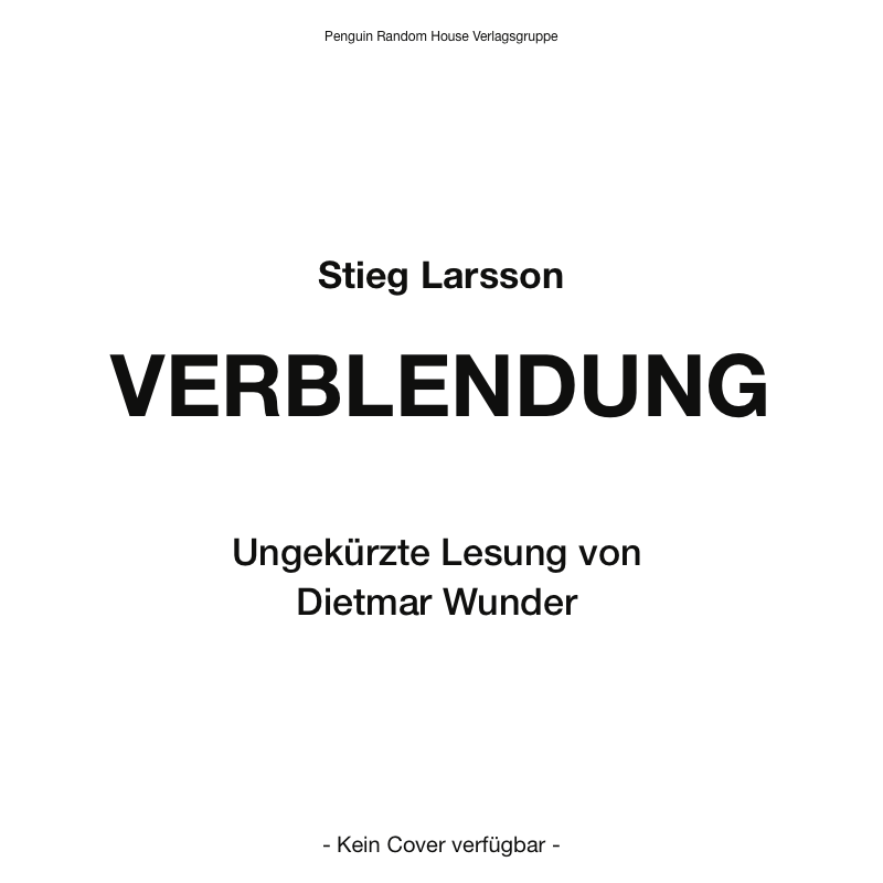 Verblendung - Hörbuch-Thriller (Cover)