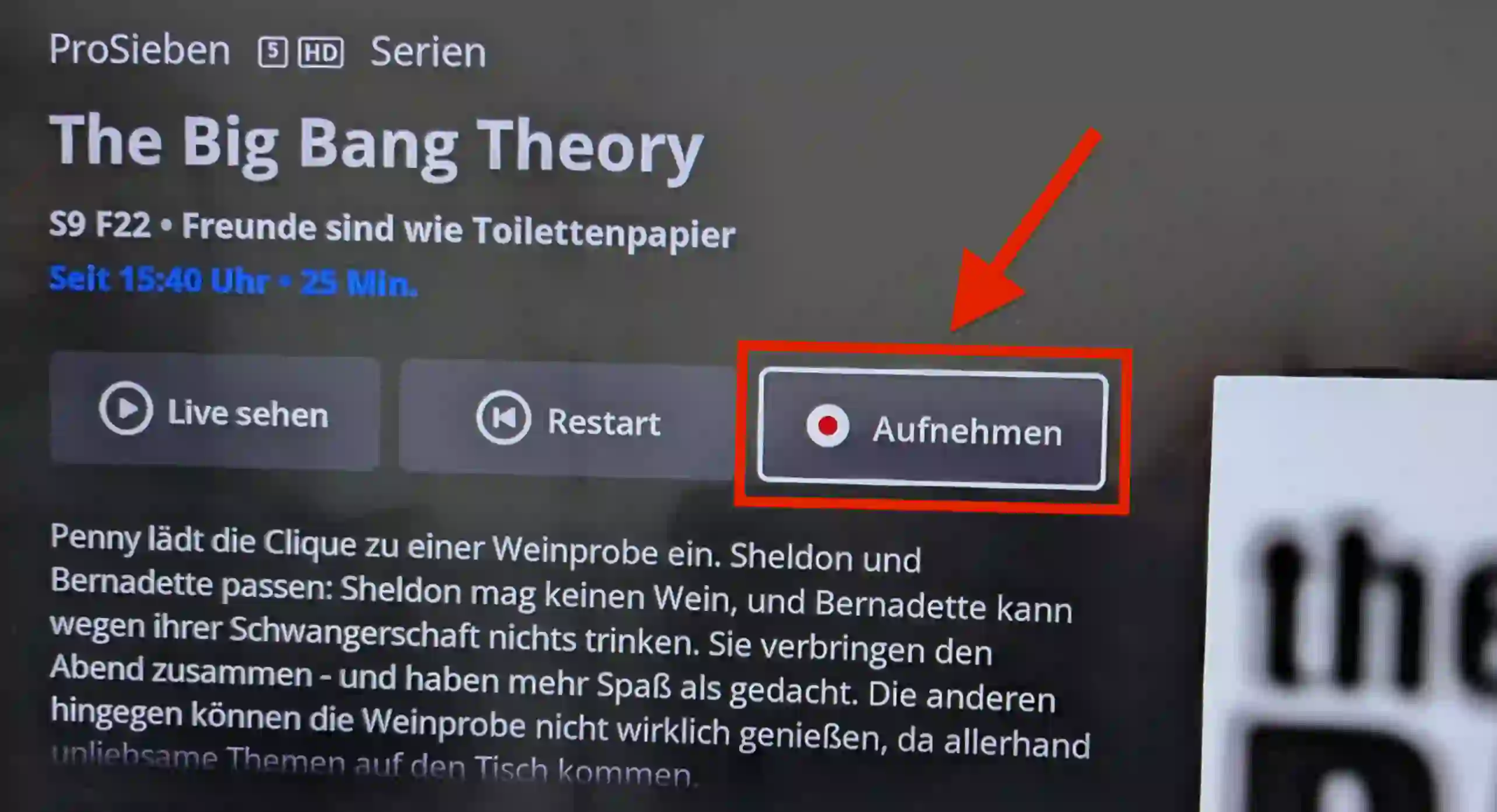 Waipu TV: Aufnehmen auf dem Smart TV