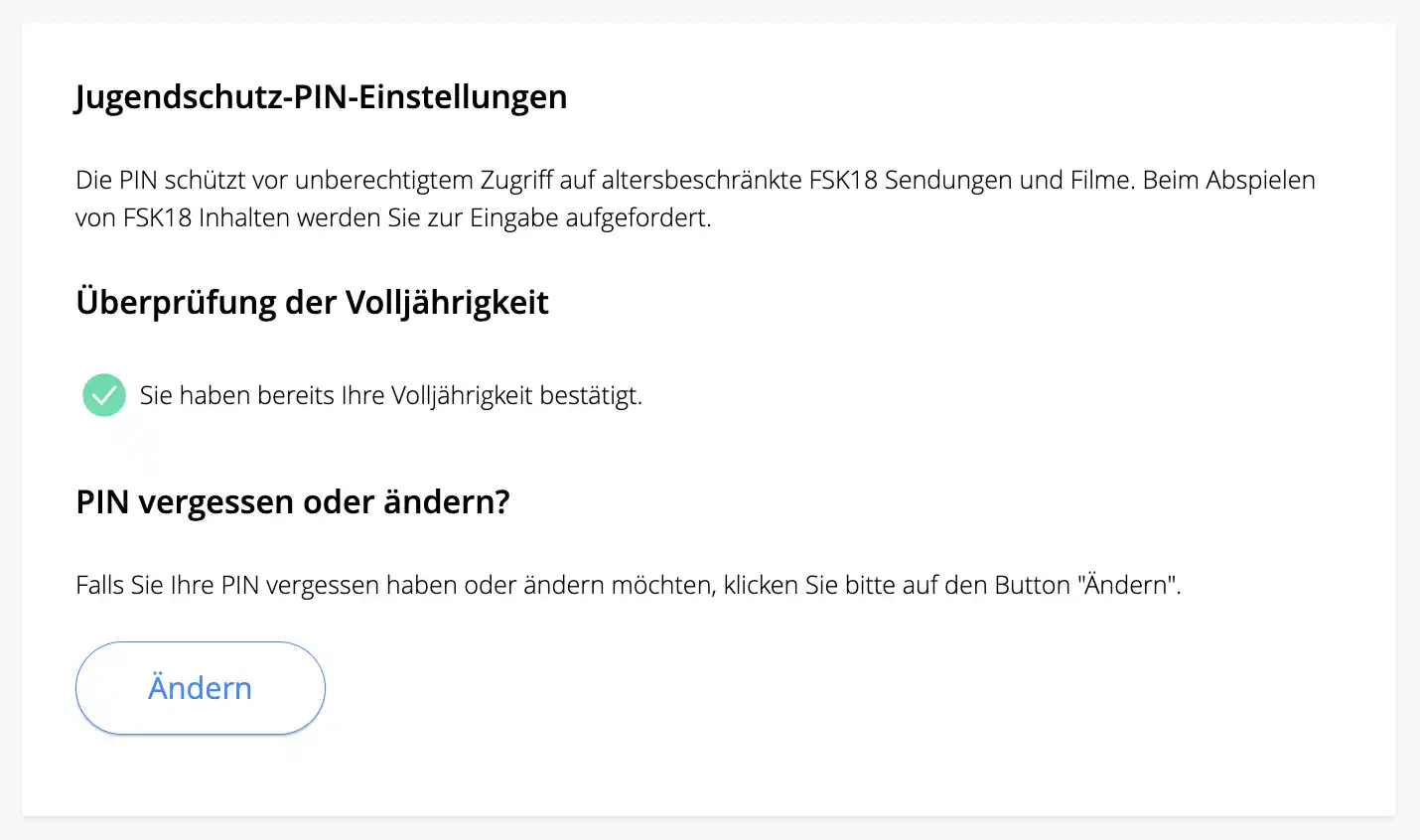 Waipu TV Alter verifizieren (Jugendschutz)