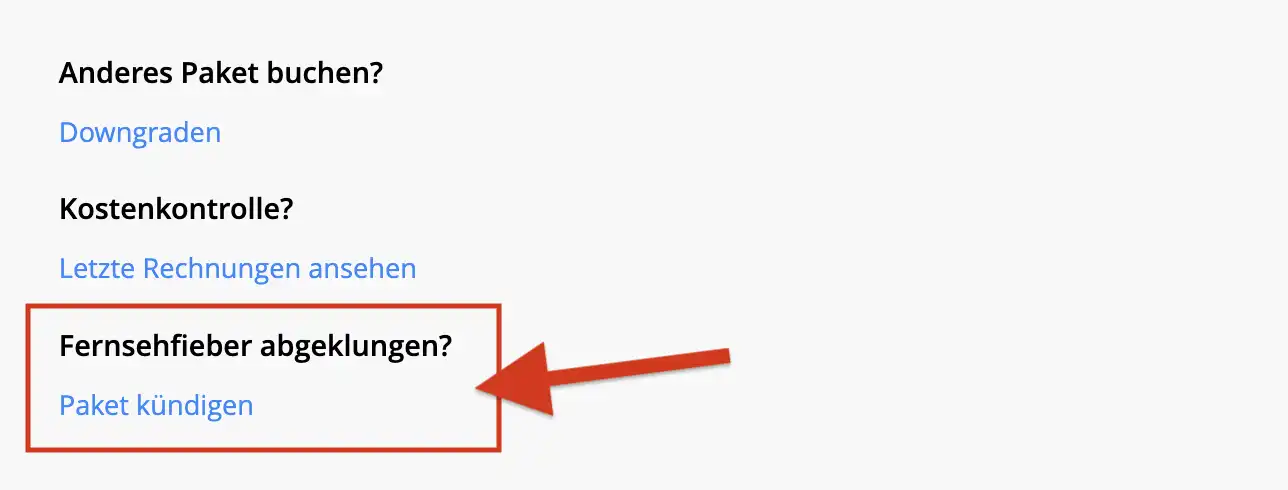 Waipu TV Paket kündigen / Kündigung (1)