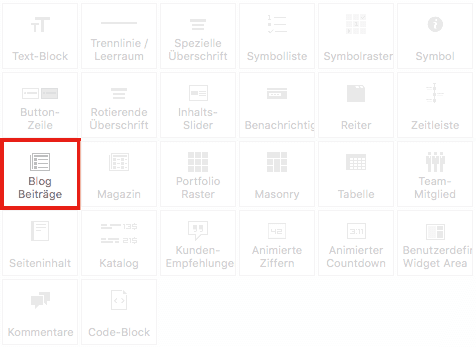 WordPress Theme Layout-Builder Widget: Blogbeiträge anzeigen